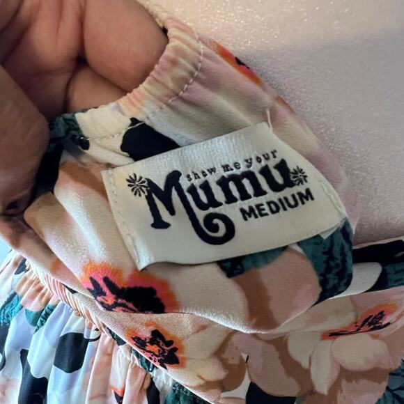 Show Me Your Mumu Women's Heather Halter Maxi Dress Size Medium Magnolia Wedding - Picture 5 of 6